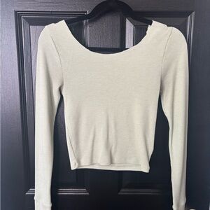 American Eagle Outfitters Mint Green Fitted Crop Blouse